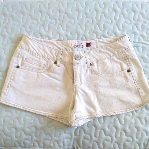SO Pants - White Denim Shorts